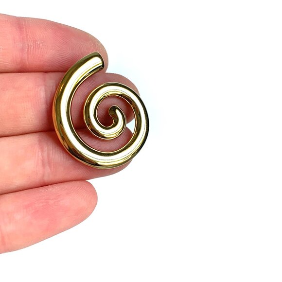 New ~ Anthropologie Gold Spiral Earrings - Picture 6 of 6
